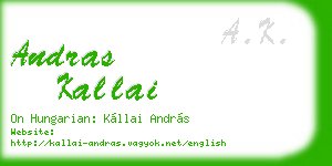 andras kallai business card